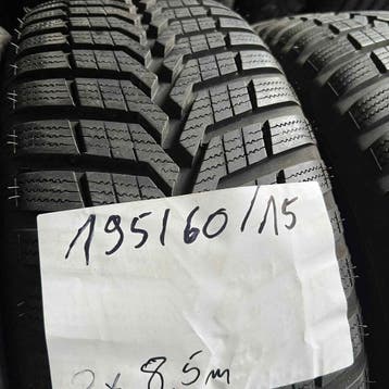2 x Vredestein Snowtrac 3 195-60-15 Winterbanden 8,5mm, Gebruikt, 15 inch, Band(en), Personenwagen
