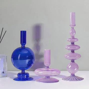 Set van 10 Luxe Glazen Kandelaars - Sfeervolle Decoratie voo, Verzenden, Nieuw