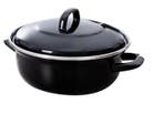 BK Fortalit Emaille braadpan 24cm/2.5L Zwart/Blauw — Zeer, Huis en Inrichting, Keuken | Potten en Pannen, Nieuw