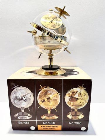 Weerstation - Messing, acrylglas - Weerstation in