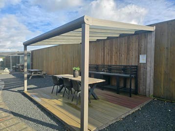 Showmodel Verasol Greenline terrasoverkapping 450 x 350 cm, Ophalen, Nieuw