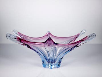 Schotel - Glas - Glazen kom in vintage-stijl, Antiek en Kunst