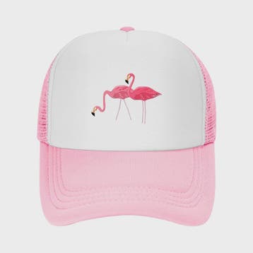 Unisex Petten met Flamingo Print - Ademend en Zonwerend, Dieren en Toebehoren