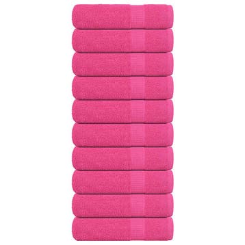 vidaXL Badhanddoeken FROGN 10 st 100x150 cm 360 g/m² roze, Verzenden, Nieuw, Roze