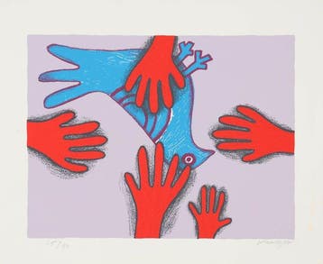 Corneille (1922-2010) - Oiseau Blue