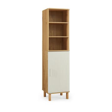 Badkamerkast Ferrersp 160x42x35 cm eikenkleurig havermout en, Huis en Inrichting, Badkamer | Badkamermeubels, Verzenden, Nieuw