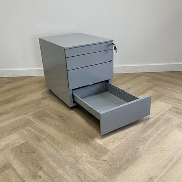 ladeblok 4 lades en sleutel (hxbxd) 52x42x58 cm, grijs, Huis en Inrichting, Kasten | Ladekasten, Ophalen of Verzenden, Gebruikt