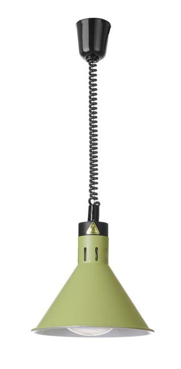 Hendi Warmtelamp | Conisch | Groen | Verstelbaar Snoer | 230, Ophalen of Verzenden, Nieuw in verpakking