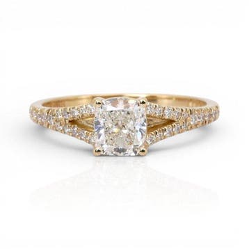 Ring - 18 karaat Geel goud - 1.24ct. tw. Diamant, Nieuw