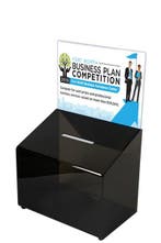 Zwarte Donatiebox met A5 Posterhouder / Suggestiebox / I...