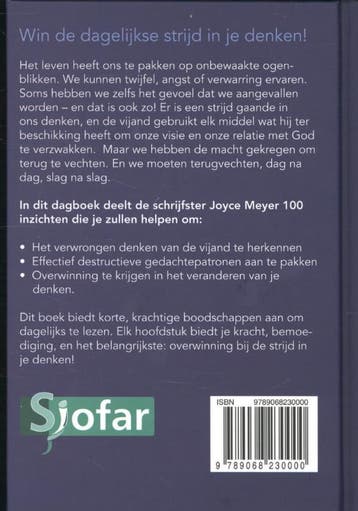 Strijd in je denken 9789068230000 Joyce Meyer, Boeken, Verzenden, Gelezen, Joyce Meyer