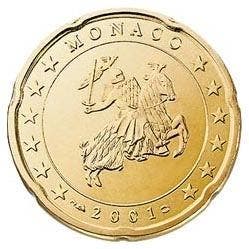 Monaco 20 Cent 2003 UNC, Postzegels en Munten, Munten | Europa | Euromunten, Verzenden