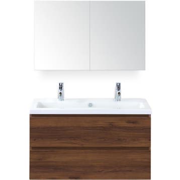 Vogue Badmeubelset 100 cm - Greeplijst in Kleur - Walnoot -, Ophalen of Verzenden, Nieuw