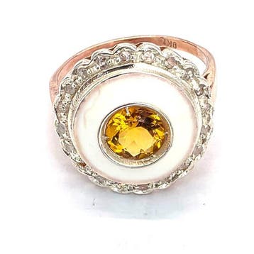 Zonder minimumprijs - Ring - 9 kt. Roségoud, Zilver Spinel -, Sieraden, Tassen en Uiterlijk, Ringen, Nieuw