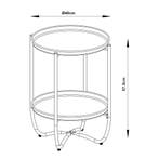 Tuintafel Sandefjord bijzettafel rond metaal 57,5xØ40 cm zwa, Verzenden, Nieuw