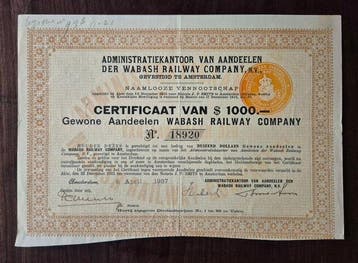 Verenigde Staten van Amerika. 1000 Dollars - 1937 Wabash, Nieuw