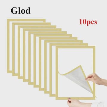 Set van 10 Magnetische Fotolijsten - A4/A6 - Zelfklevend & H, Verzenden, Nieuw