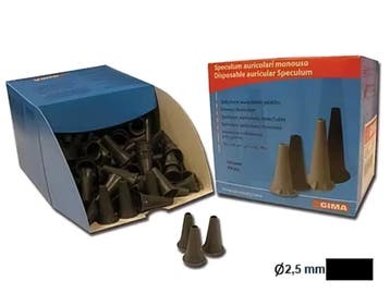 Oortips Zwart 2,5 mm kind voor o.a. Heine otoscoop, Verzenden, Nieuw