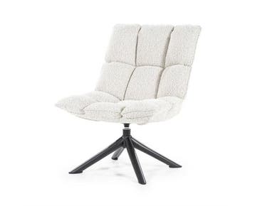 Fauteuil Dani draaibaar - Bouclé Beige | Eleonora, Ophalen of Verzenden, Nieuw