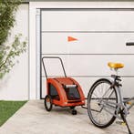 vidaXL Hondenfietstrailer oxford stof en ijzer oranje, Dieren en Toebehoren, Verzenden, Nieuw