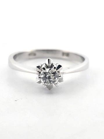 Ring - 18 karaat Witgoud - 0.50ct. tw. Diamant (Natuurlijk), Nieuw