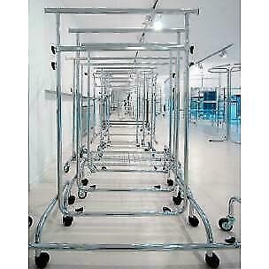 3x Kledingrek op wielen | SCHERP GEPRIJS | Verstelbaar 200kg, Ophalen of Verzenden