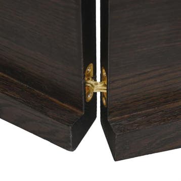 vidaXL - Wandschap - behandeld - massief - eikenhout -, Ophalen of Verzenden, Nieuw