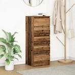 vidaXL Dressoir met lades 37,5x35x99 cm bewerkt hout oud, Verzenden, Nieuw, Overige houtsoorten