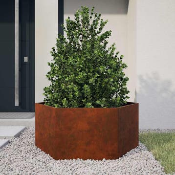 vidaXL Plantenbak roestig 90x90x45 cm cortenstaal, Verzenden, Nieuw, Metaal, 60 tot 100 cm
