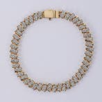 Tennis armband - 14 karaat Geel goud - 2.42ct. tw. Diamant, Sieraden, Tassen en Uiterlijk, Antieke sieraden