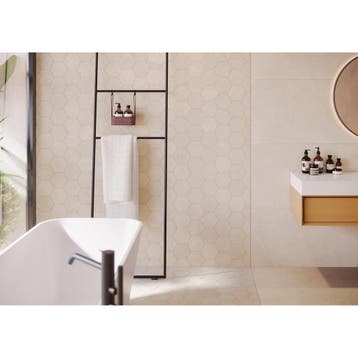 Vloertegel/Wandtegel JOS. Sismic Cream Beige Stonelook 60x60, 60 cm of meer, Nieuw, Ophalen of Verzenden, 10 m² of meer
