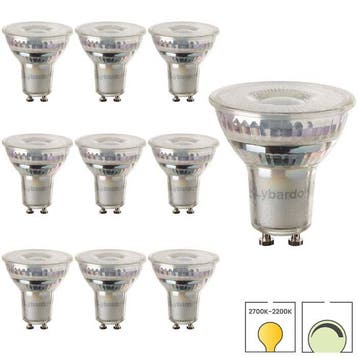 10x GU10 LED spot | Lybardo | 5.5 watt dimtone 2200K-2700K, Verzenden, Nieuw, 30 tot 60 watt, Overige typen