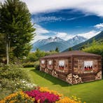 Paviljoen Almchalet met verwijderbare zijdelen - 9 m, Verzenden, Nieuw