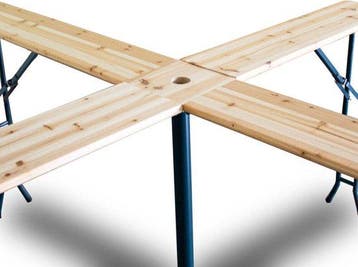 Inklapbare houten biertafel - Kruisvormig - 241 cm, Verzenden, Nieuw