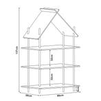 [en.casa] Staand rek Hamarøy voor kinderen 137x90x30 cm bamb, Verzenden, Nieuw
