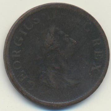 Ierland. George III (1760-1820). 1/2 Penny (Zonder