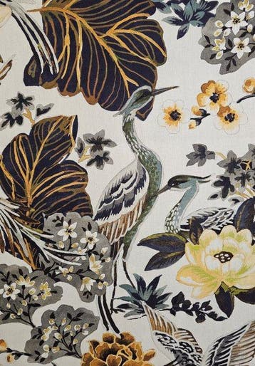 NIEUWE exclusieve Boheemse stof met vliegende reigers -