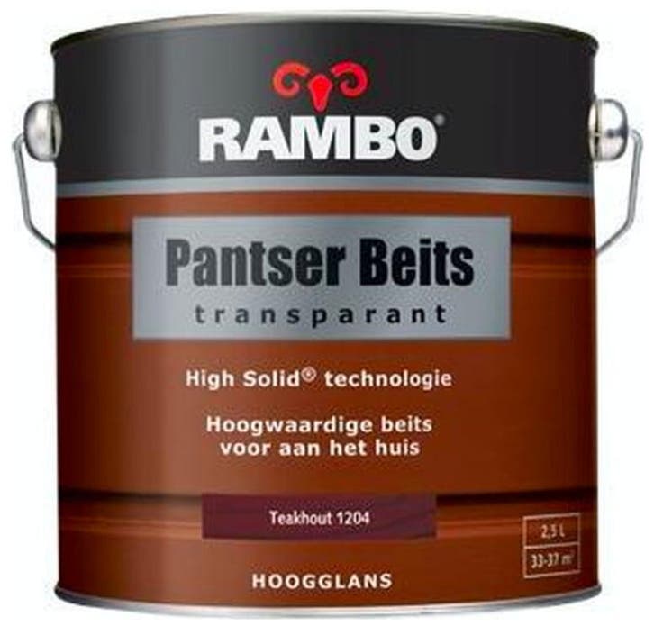 Rambo Pantser Beits Transparant Hoogglans - Licht Eiken -..., Doe-het-zelf en Verbouw, Verf, Beits en Lak, Beits, Overige kleuren