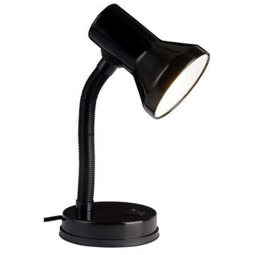 Kunststof bureaulamp zwart, Loet, met schakelaar, Huis en Inrichting, Ophalen of Verzenden, Nieuw