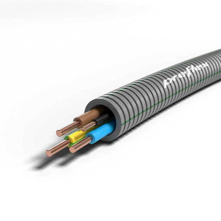Preflex flexbuis 3 x 2,5mm2 1x 1,5mm2 20mm - 100 meter, Doe-het-zelf en Verbouw, Elektra en Kabels, Nieuw, Ophalen of Verzenden