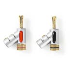 Banaanstekker | M | Nedis (24K verguld, 7.0 mm, 2 stuks), Audio, Tv en Foto, Audiokabels en Televisiekabels, Verzenden, Nieuw