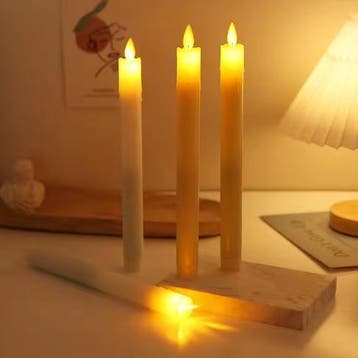 LED Conische Kaars met Bewegende Vlam Afstandsbediening 25cm, Verzenden, Nieuw