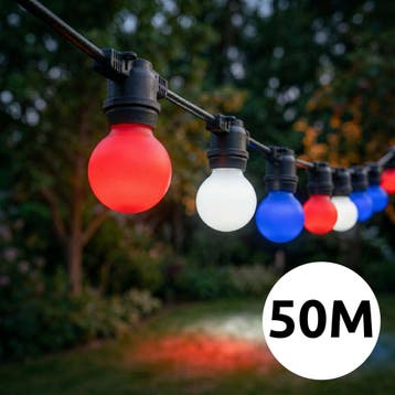 Rood wit blauwe prikkabel | 50 meter, Nieuw, Ophalen of Verzenden, Netvoeding, Hanglamp