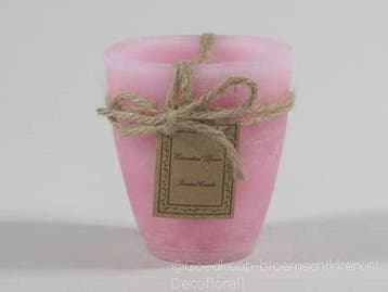 Tuinkaars Garden Candle Smal Rustiek 24 uur Roze 80x90 mm, Ophalen of Verzenden, Nieuw