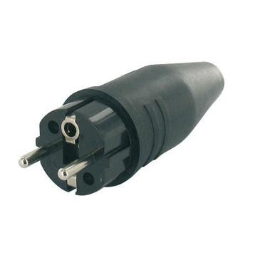 Rubber stekker 220 Volt male, Verzenden, Nieuw