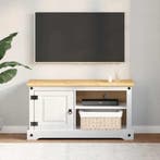 vidaXL TV-kast Corona Wit 100 x 40 x 52 cm Massief, 100 tot 150 cm, Verzenden, Nieuw, Minder dan 100 cm