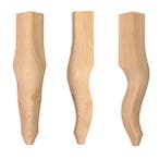 Grenen Queen Ann salontafelpoot dressoir poot krulpoot, Ophalen of Verzenden, Nieuw, Grenenhout