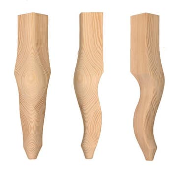 Grenen Queen Ann salontafelpoot dressoir poot krulpoot, Ophalen of Verzenden, Nieuw, Grenenhout