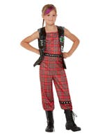 Punk Rocker Kostuum Meisje Tartan, Ophalen of Verzenden, Nieuw