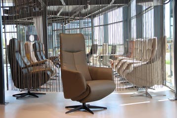 Sta op stoel De Toekomst TW-082N Pro Leer 3 motoren+accu, Ophalen of Verzenden, Nieuw, Leer, Design, Modern